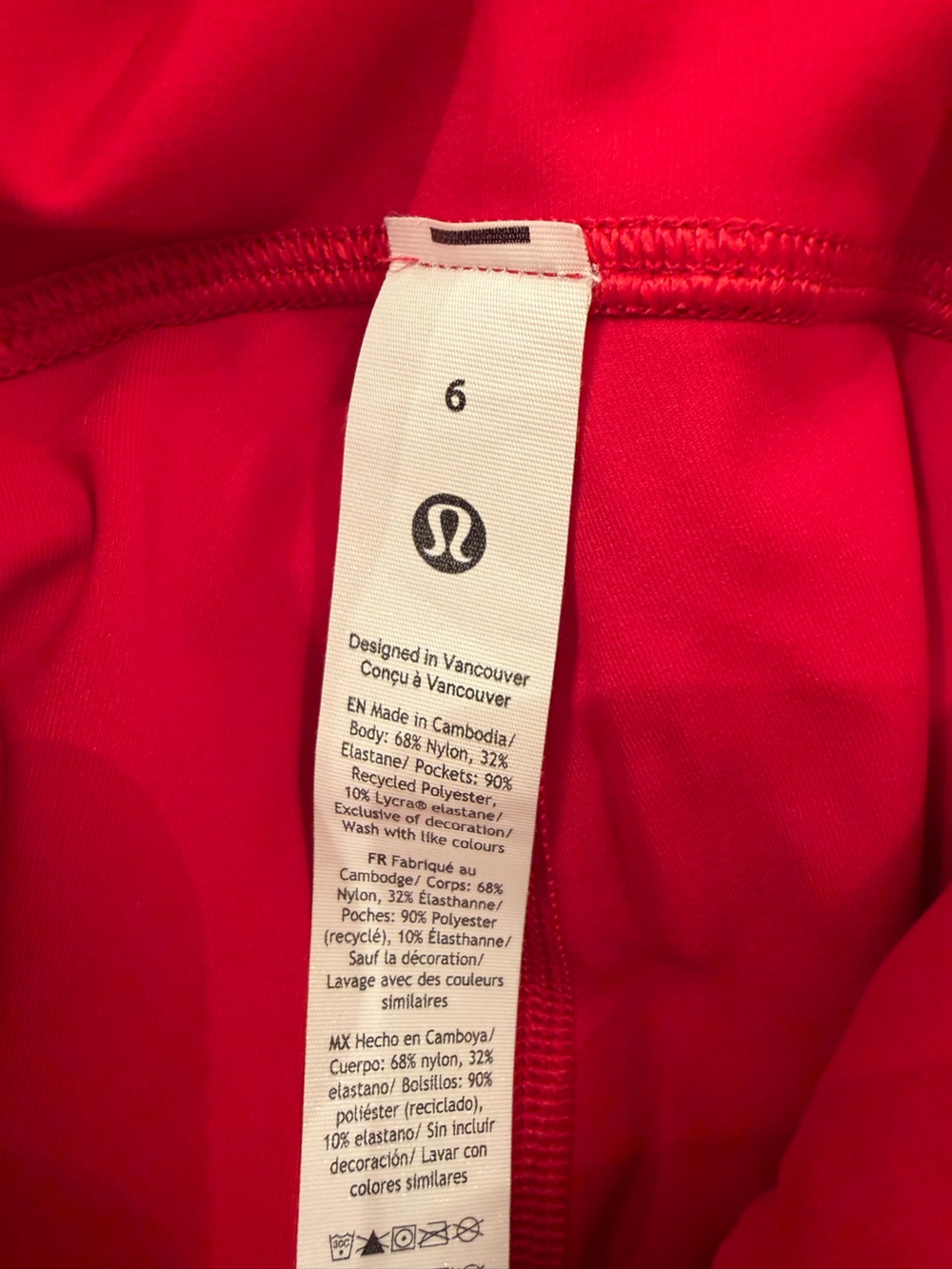 EUC Lululemon athletica Oxford red Swift Speed High-Rise Tight 25” 4 6